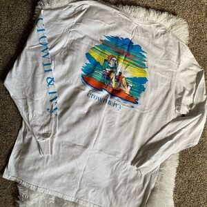 Crown & Ivy Long Sleeve Fishing Christmas Shirt Size Large